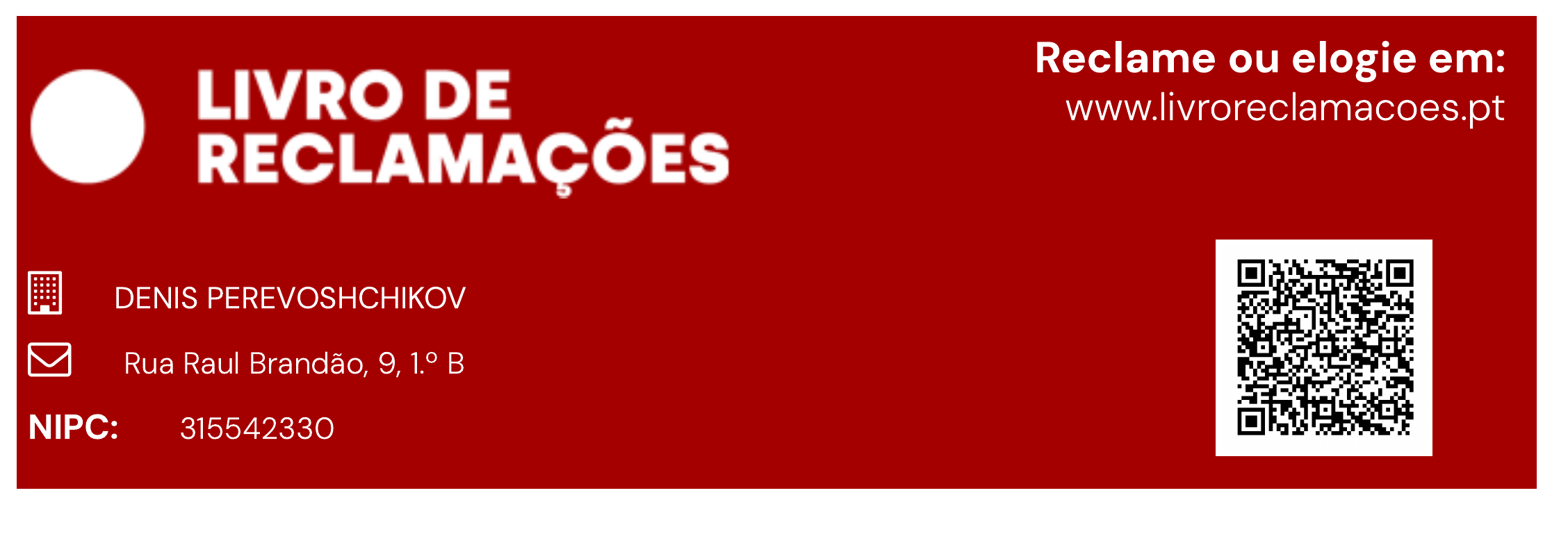 Livro de Reclamações Eletrónico